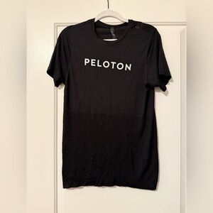 lululemon athletica Men's Black Short-Sleeve Tee with White Peloton Logo